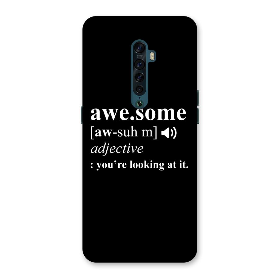 Awesome Looking at it Back Case for Oppo Reno2