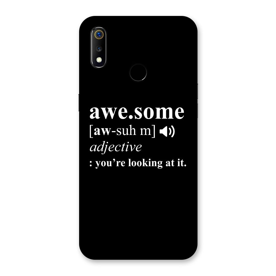 Awesome Looking at it Back Case for Realme 3
