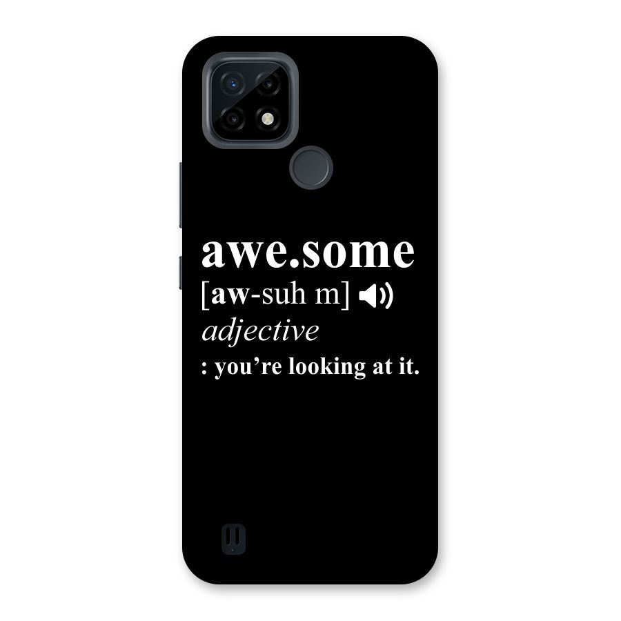 Awesome Looking at it Back Case for Realme C21