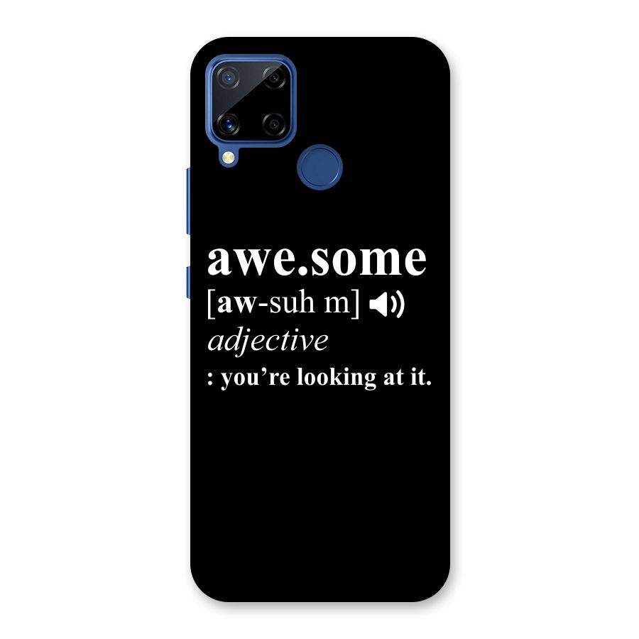 Awesome Looking at it Back Case for Realme Narzo 30A