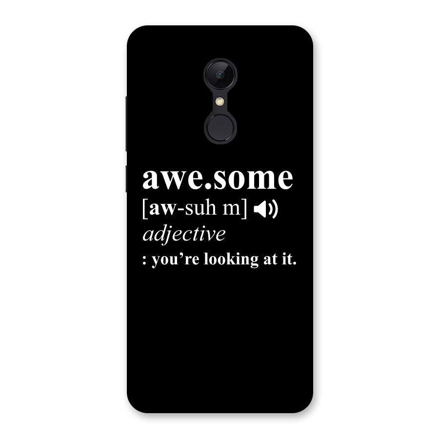 Awesome Looking at it Back Case for Redmi 5