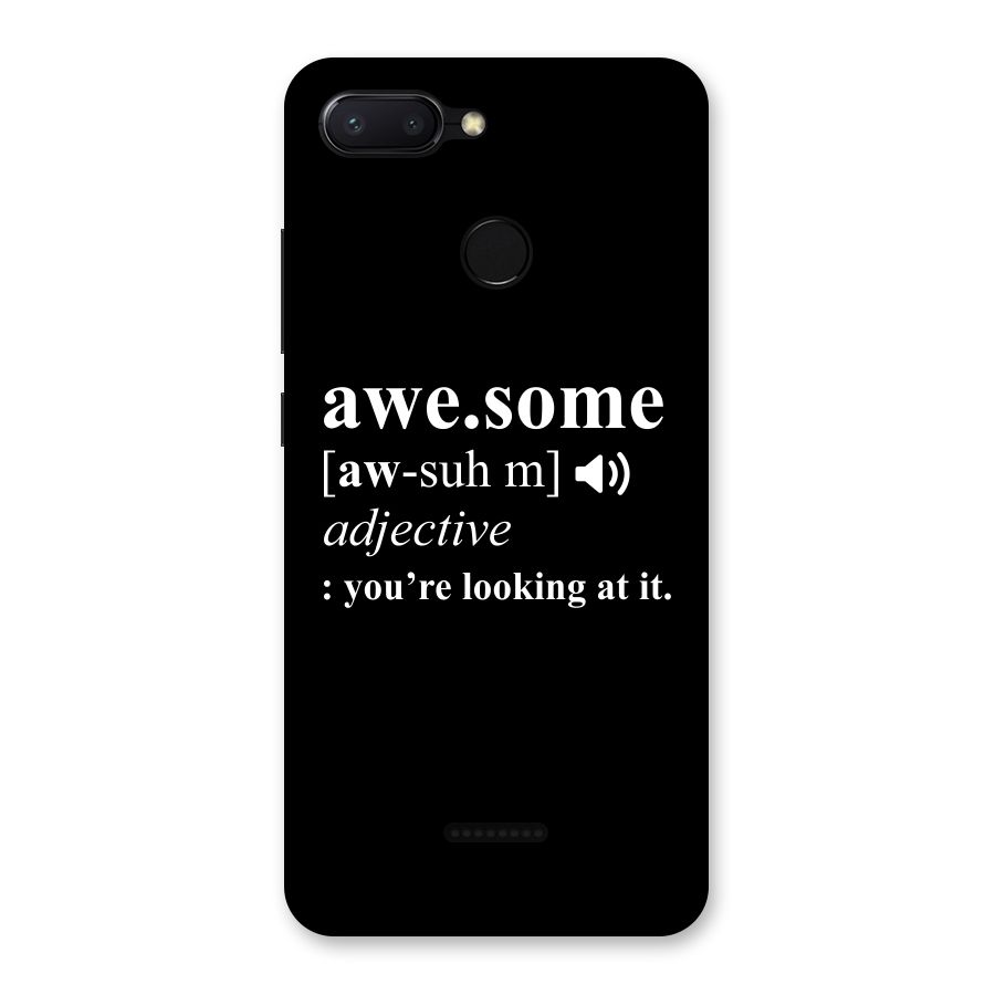 Awesome Looking at it Back Case for Redmi 6