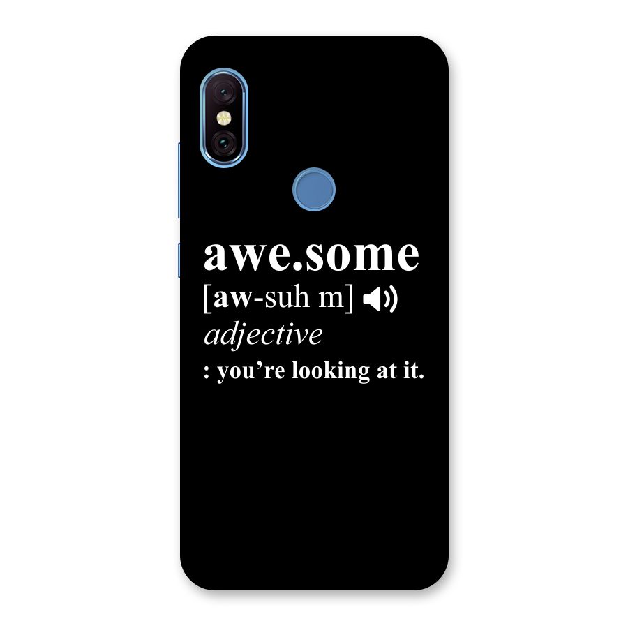 Awesome Looking at it Back Case for Redmi Note 6 Pro