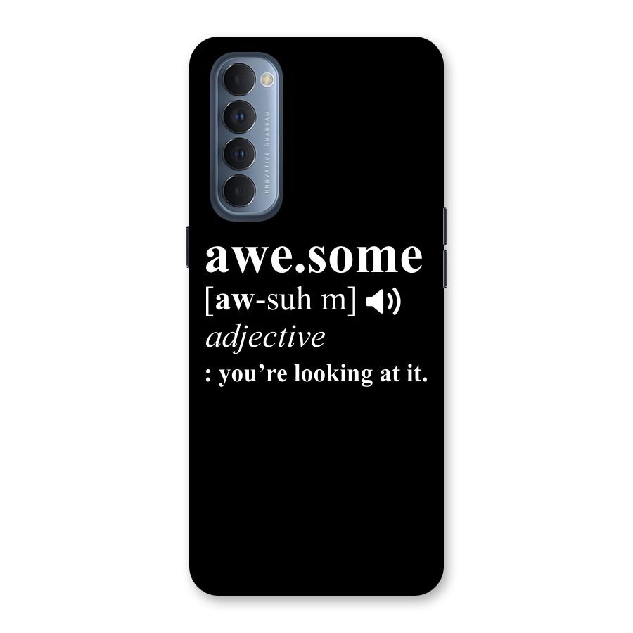 Awesome Looking at it Back Case for Reno4 Pro