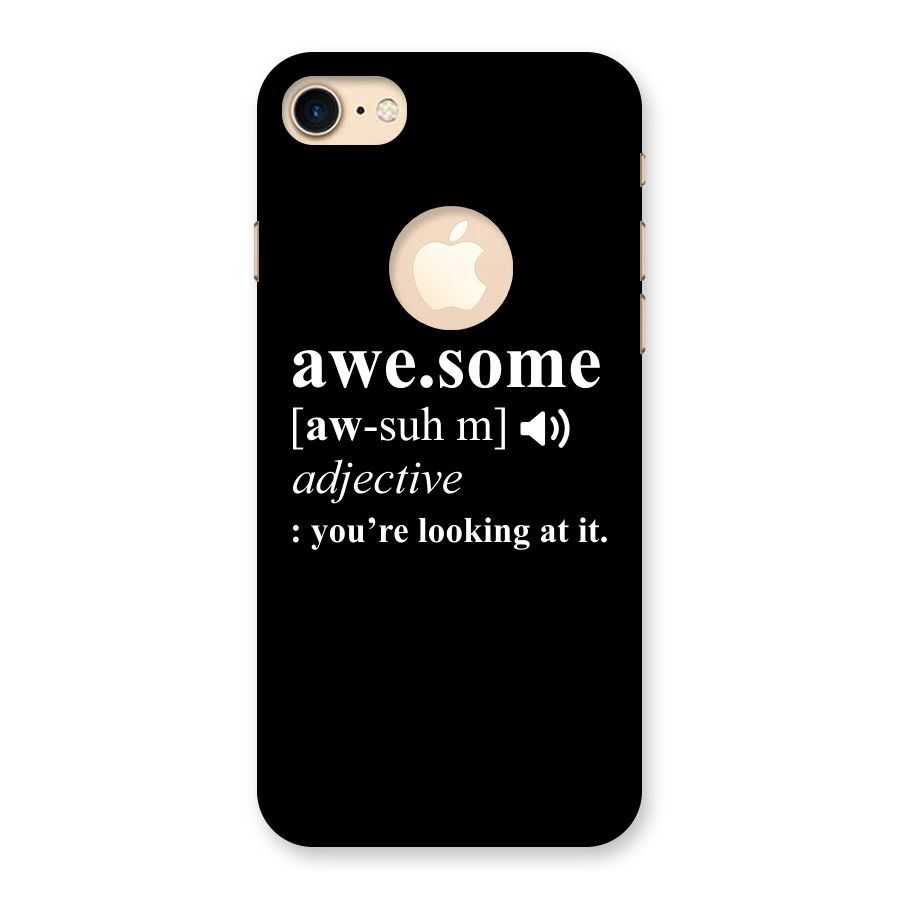 Awesome Looking at it Back Case for iPhone 7 Logo Cut