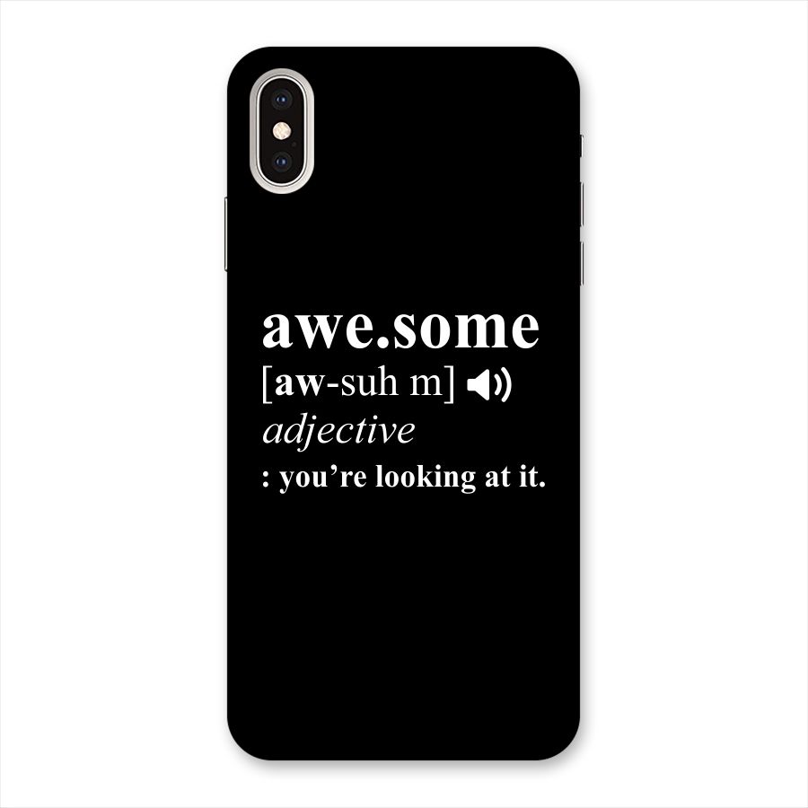 Awesome Looking at it Back Case for iPhone XS Max