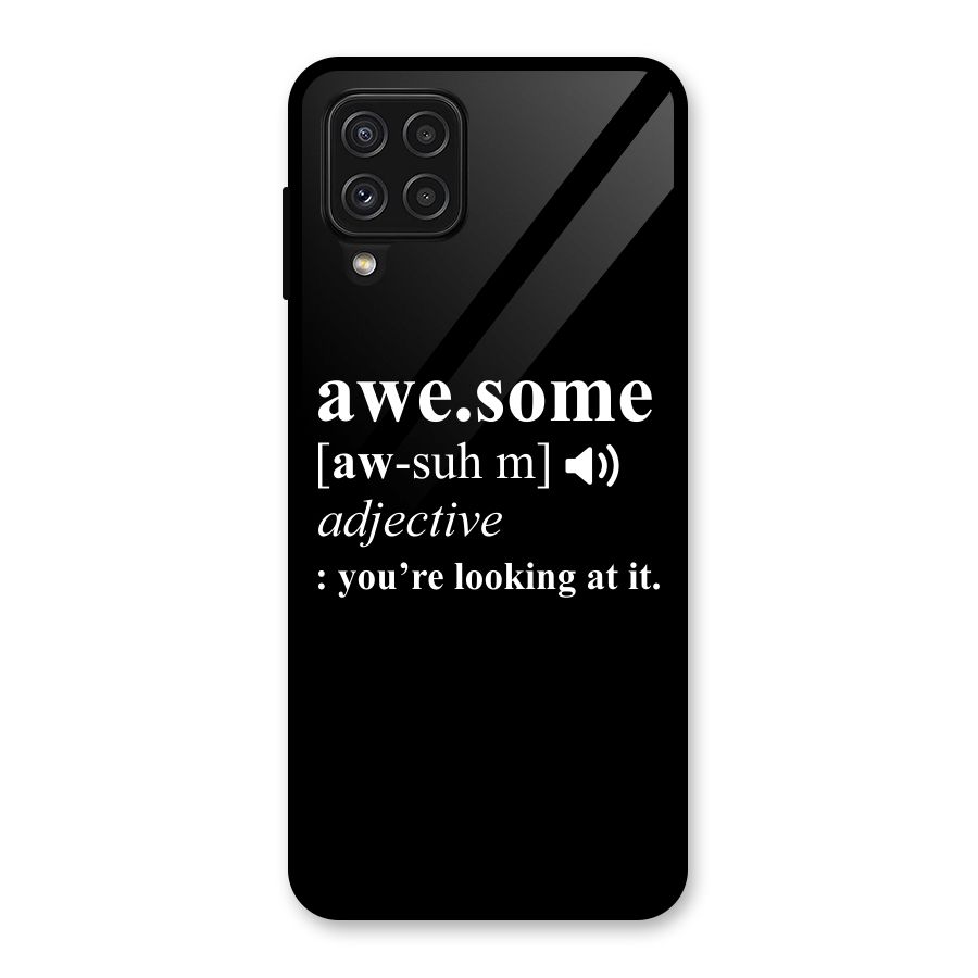 Awesome Looking at it Glass Back Case for Galaxy A22 4G