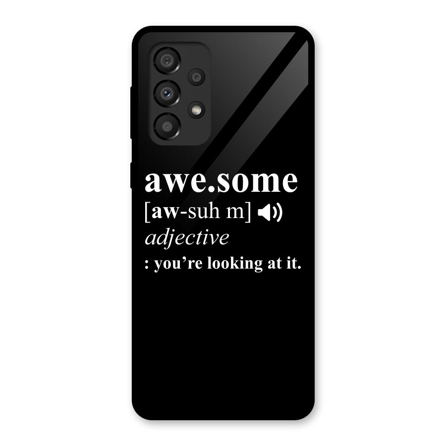 Awesome Looking at it Glass Back Case for Galaxy A33 5G