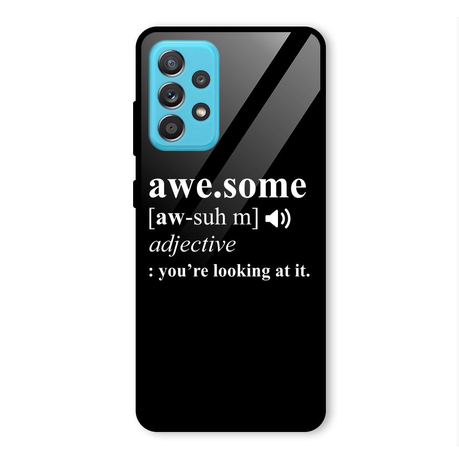 Awesome Looking at it Glass Back Case for Galaxy A52s 5G