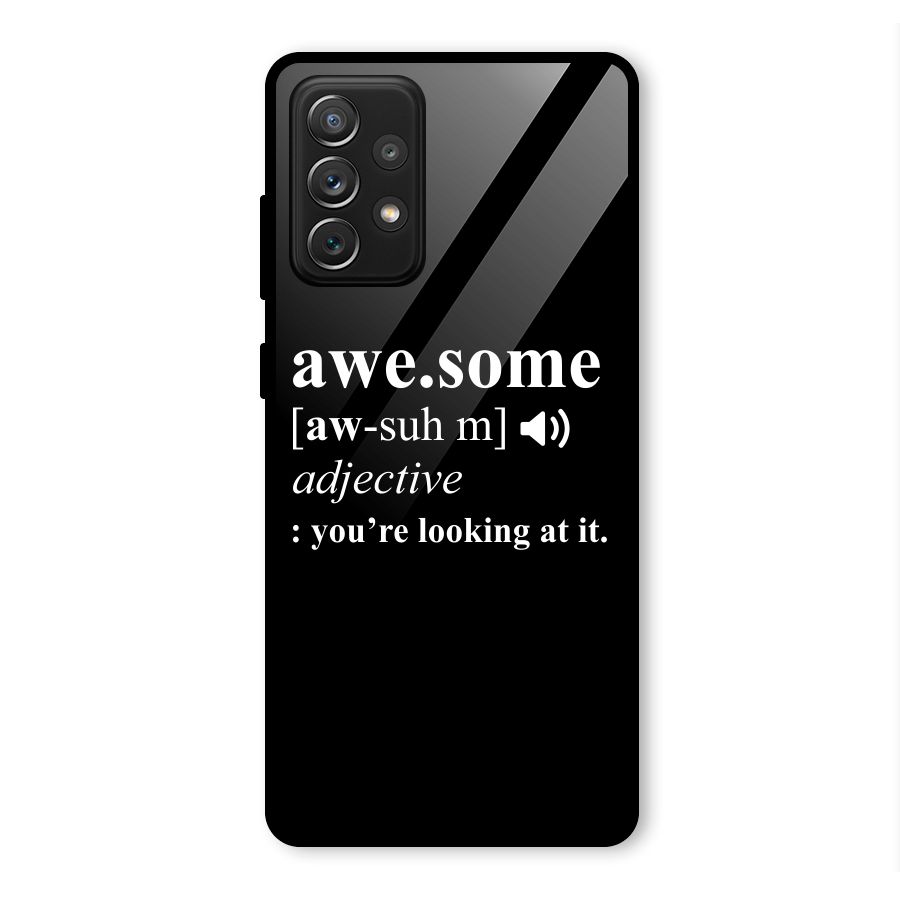 Awesome Looking at it Glass Back Case for Galaxy A72