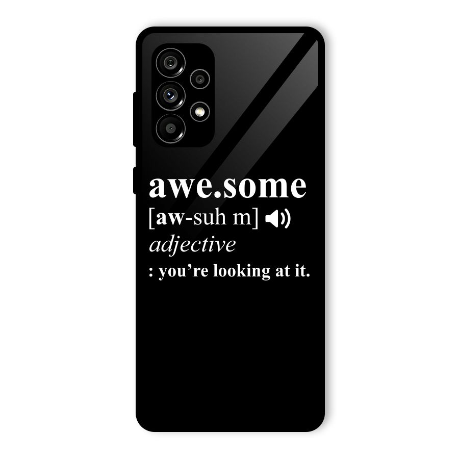Awesome Looking at it Glass Back Case for Galaxy A73 5G