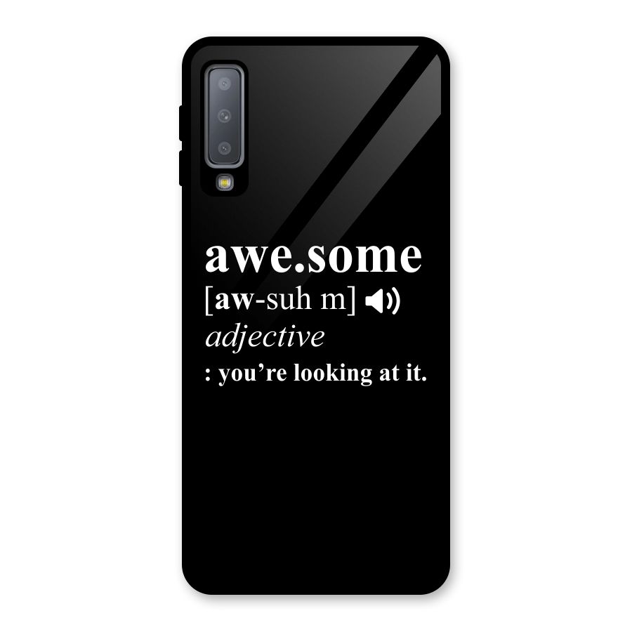 Awesome Looking at it Glass Back Case for Galaxy A7 (2018)