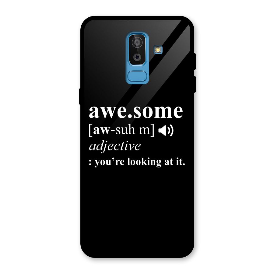 Awesome Looking at it Glass Back Case for Galaxy J8