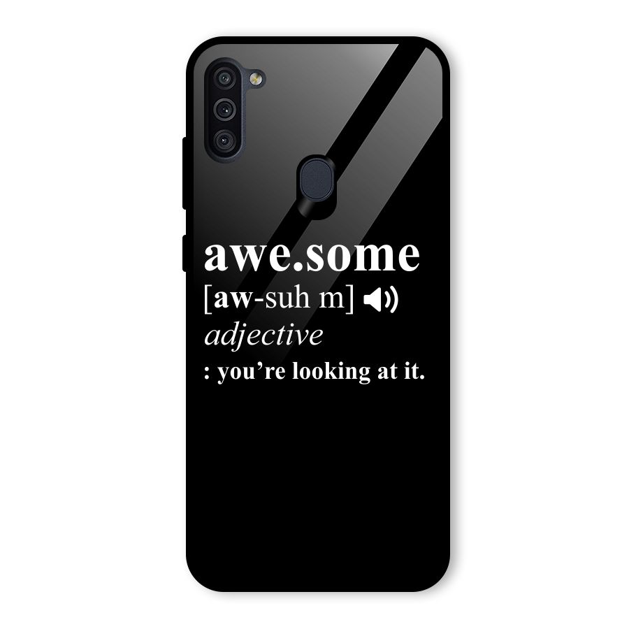Awesome Looking at it Glass Back Case for Galaxy M11