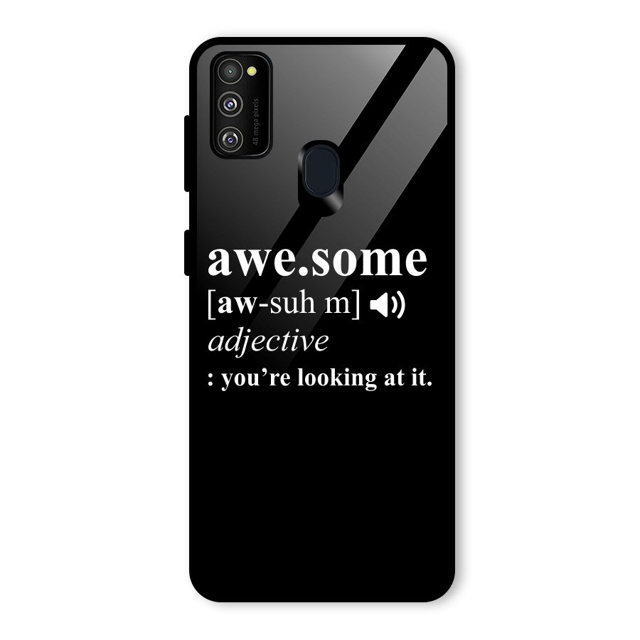 Awesome Looking at it Glass Back Case for Galaxy M30s