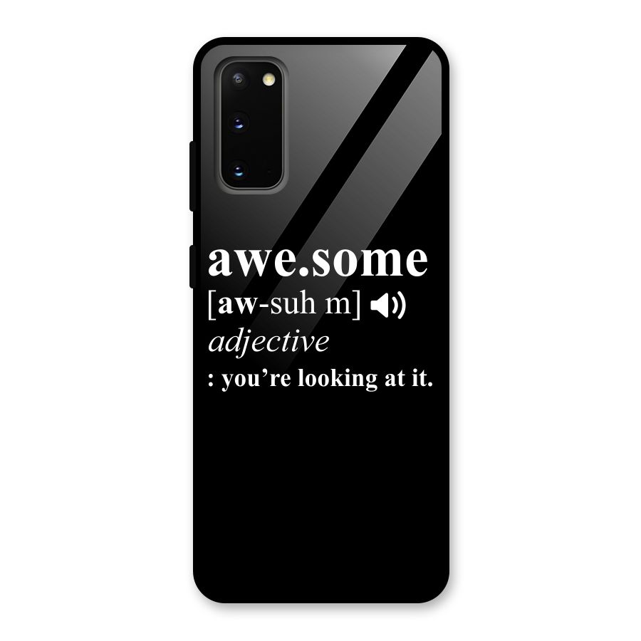 Awesome Looking at it Glass Back Case for Galaxy S20