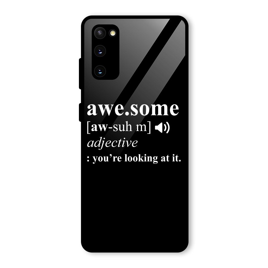 Awesome Looking at it Glass Back Case for Galaxy S20 FE