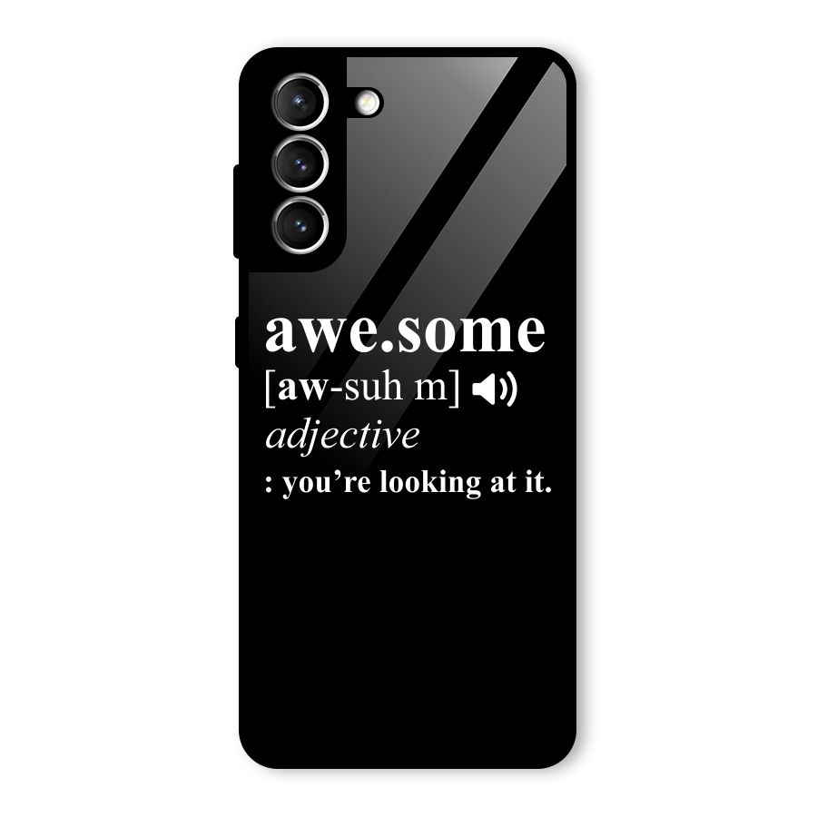 Awesome Looking at it Glass Back Case for Galaxy S21 5G