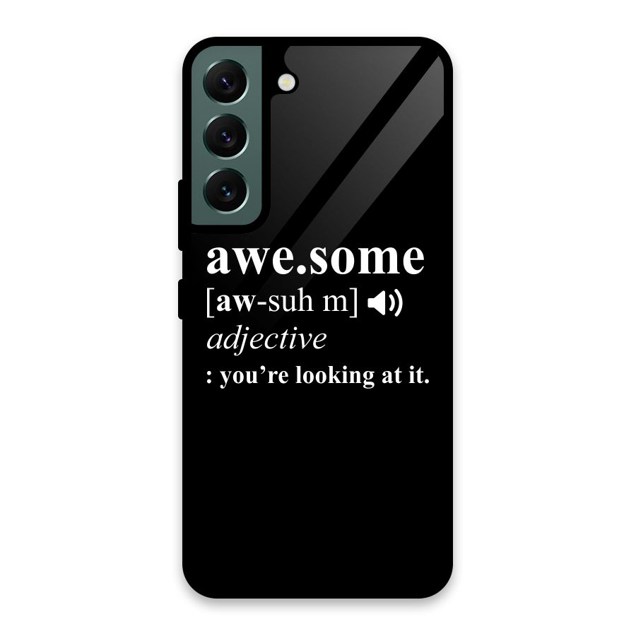 Awesome Looking at it Glass Back Case for Galaxy S22 5G