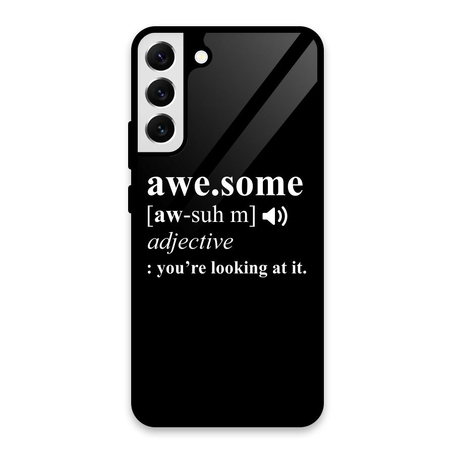 Awesome Looking at it Glass Back Case for Galaxy S22 Plus 5G