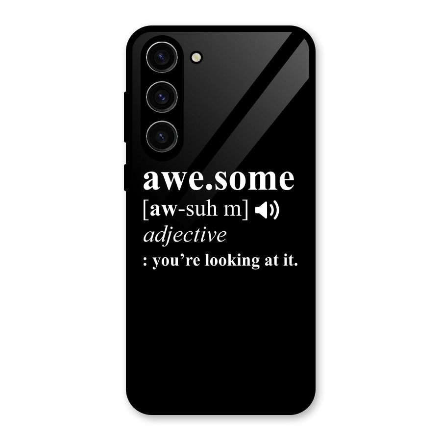 Awesome Looking at it Glass Back Case for Galaxy S23 Plus