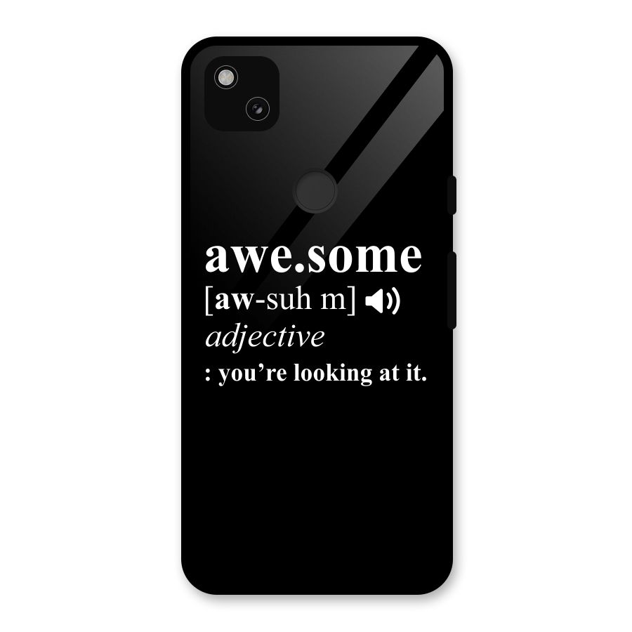 Awesome Looking at it Glass Back Case for Google Pixel 4a