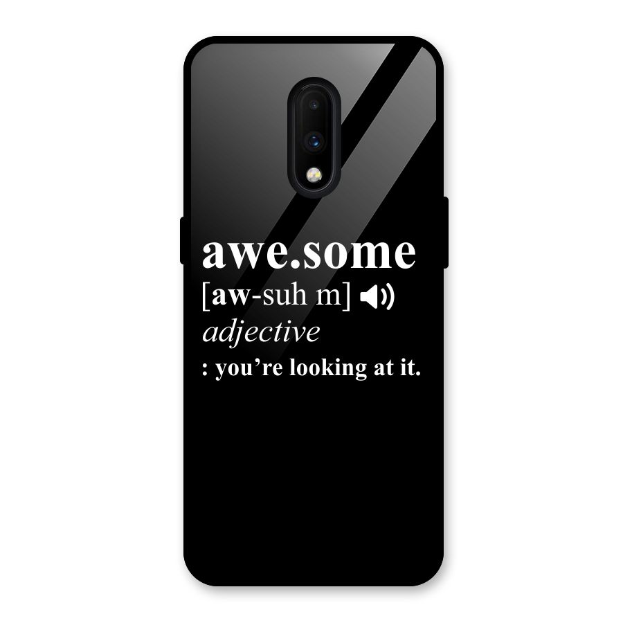Awesome Looking at it Glass Back Case for OnePlus 7