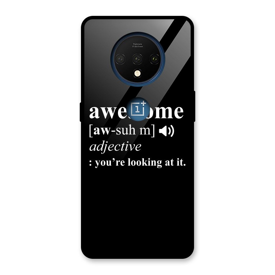 Awesome Looking at it Glass Back Case for OnePlus 7T