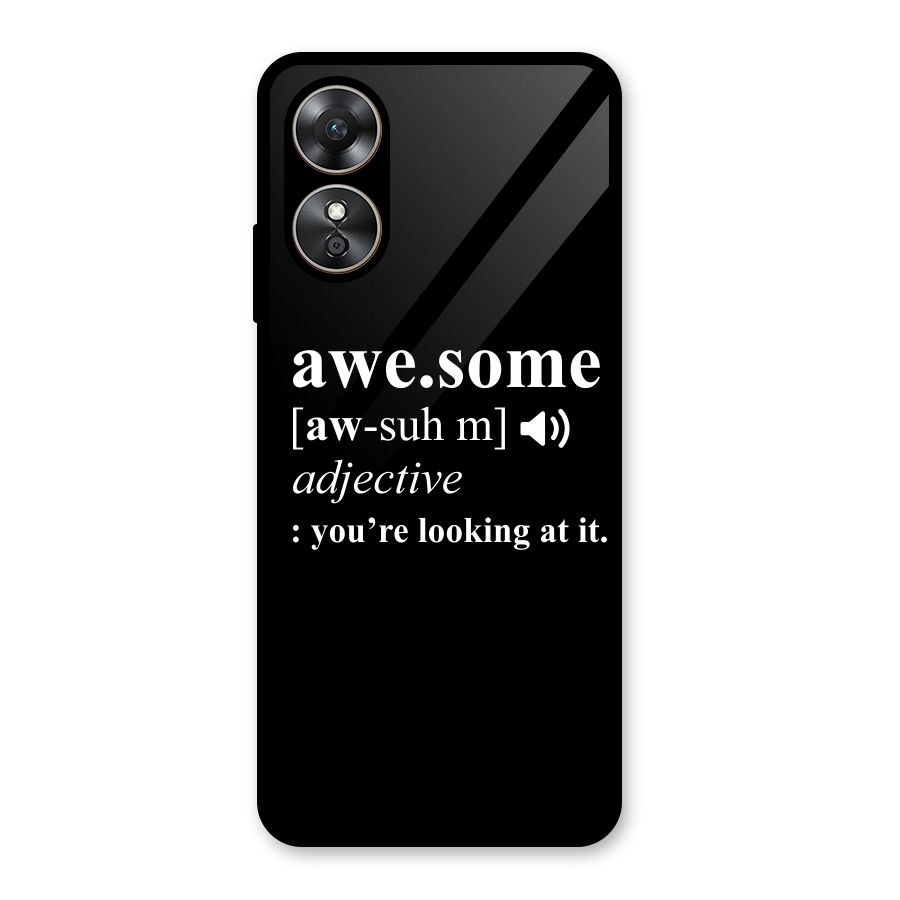 Awesome Looking at it Glass Back Case for Oppo A17