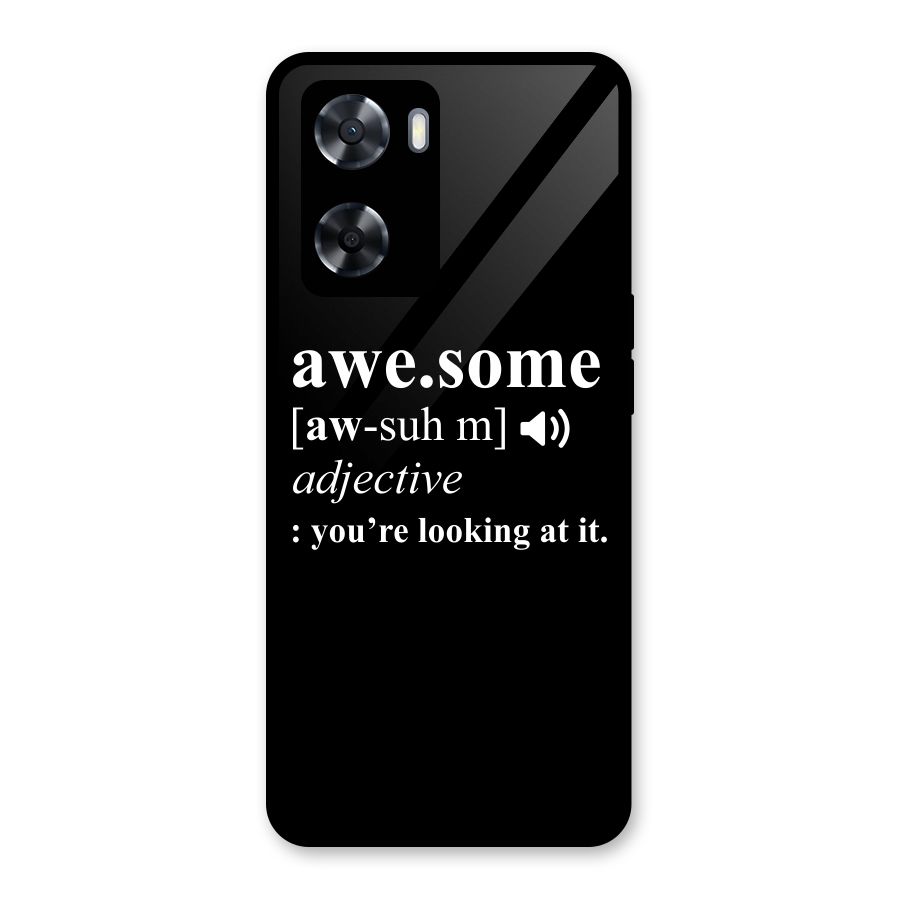 Awesome Looking at it Glass Back Case for Oppo A57 2022