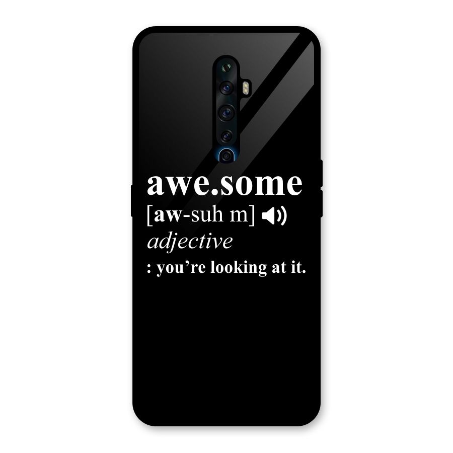 Awesome Looking at it Glass Back Case for Oppo Reno2 Z