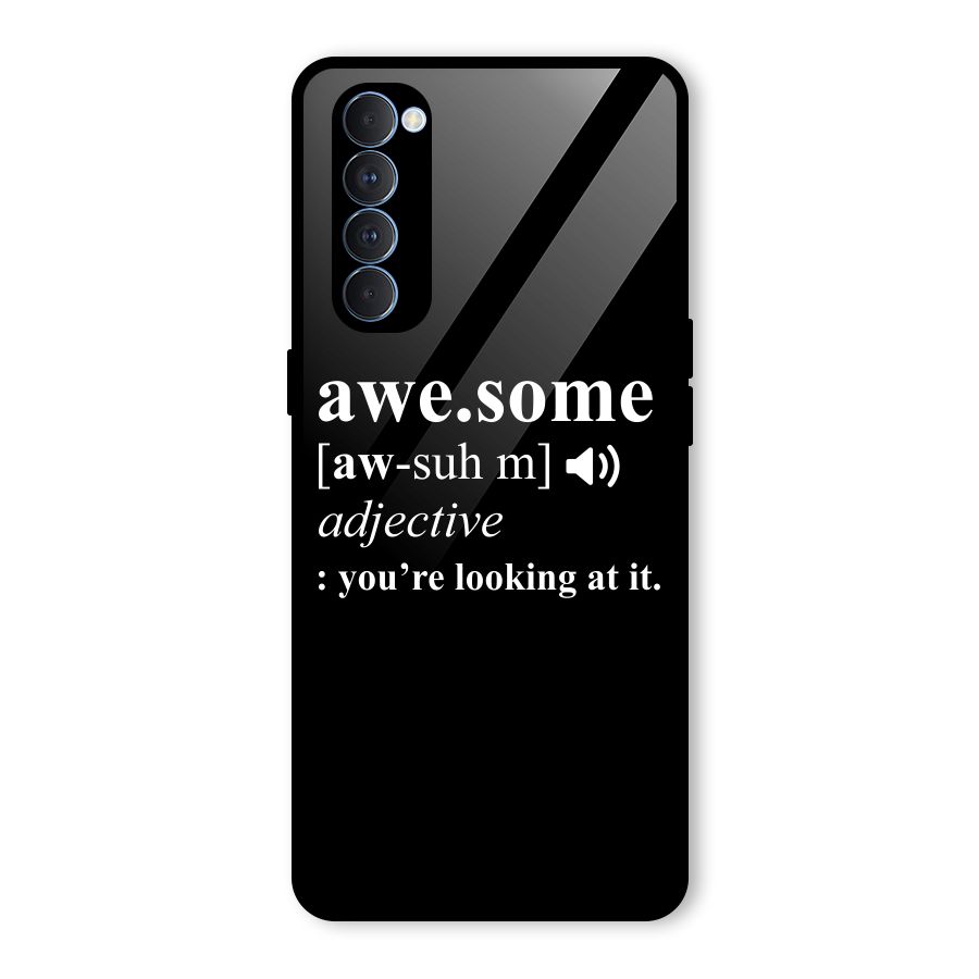 Awesome Looking at it Glass Back Case for Oppo Reno4 Pro