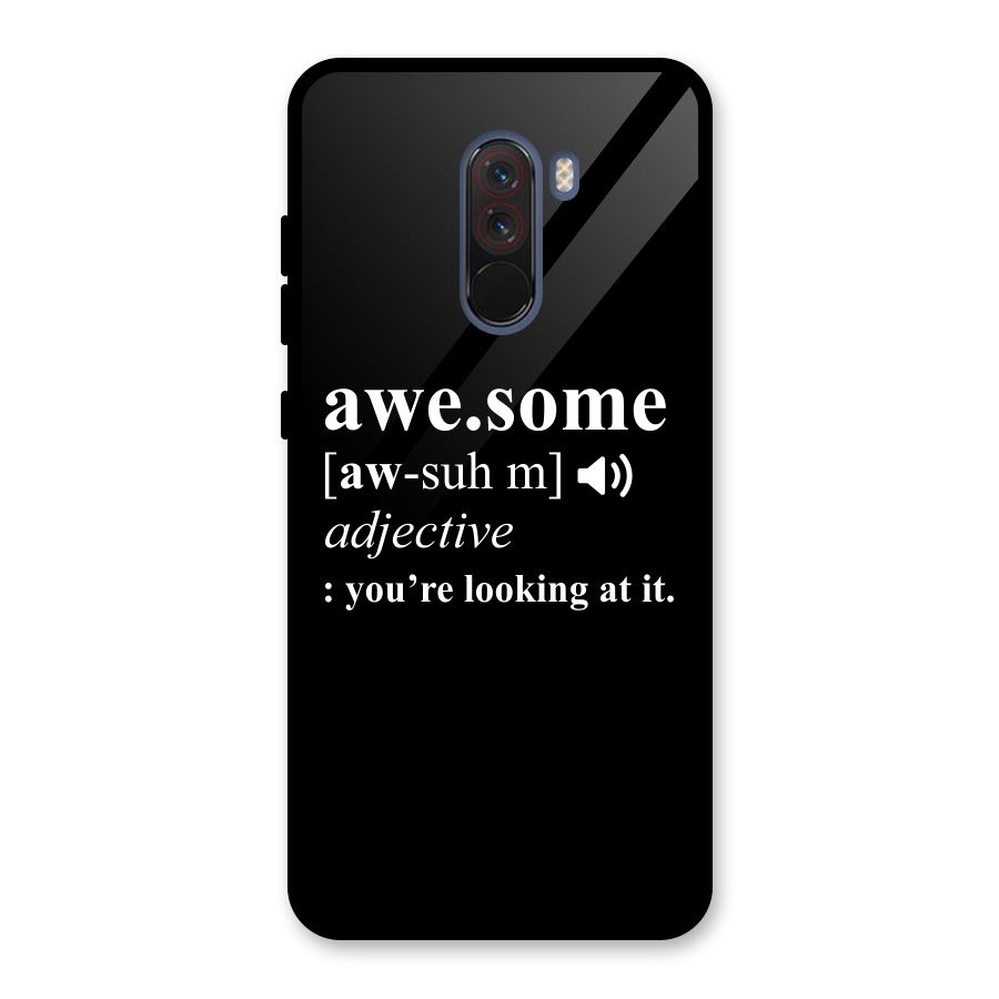 Awesome Looking at it Glass Back Case for Poco F1