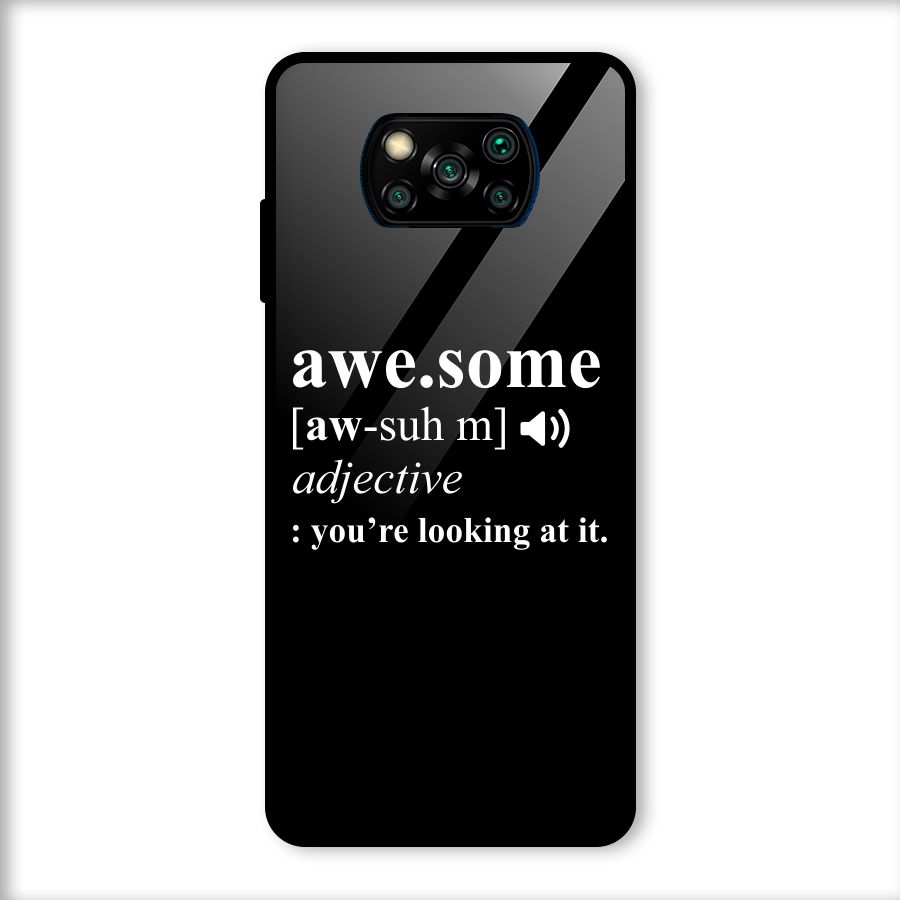 Awesome Looking at it Glass Back Case for Poco X3