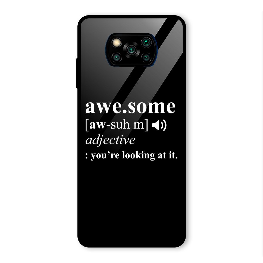 Awesome Looking at it Glass Back Case for Poco X3 Pro
