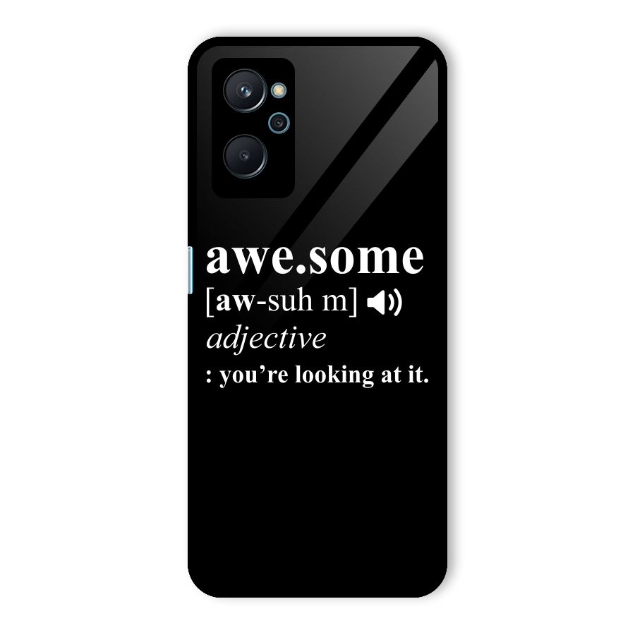 Awesome Looking at it Glass Back Case for Realme 9i
