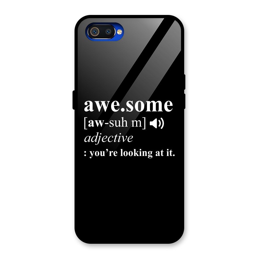 Awesome Looking at it Glass Back Case for Realme C2