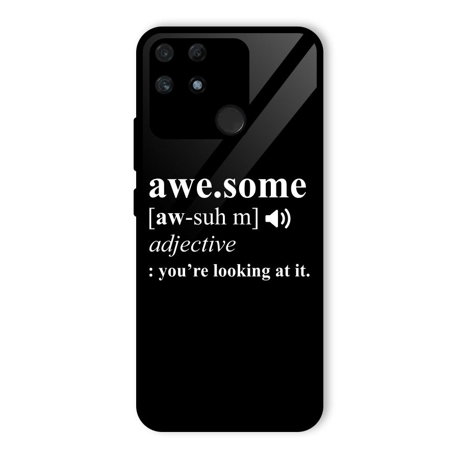 Awesome Looking at it Glass Back Case for Realme Narzo 50A