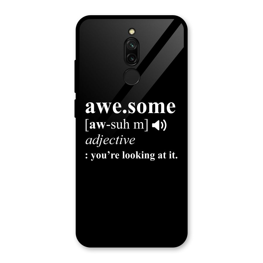 Awesome Looking at it Glass Back Case for Redmi 8