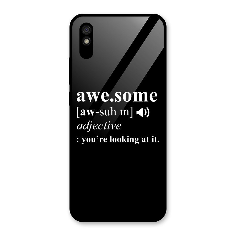 Awesome Looking at it Glass Back Case for Redmi 9A