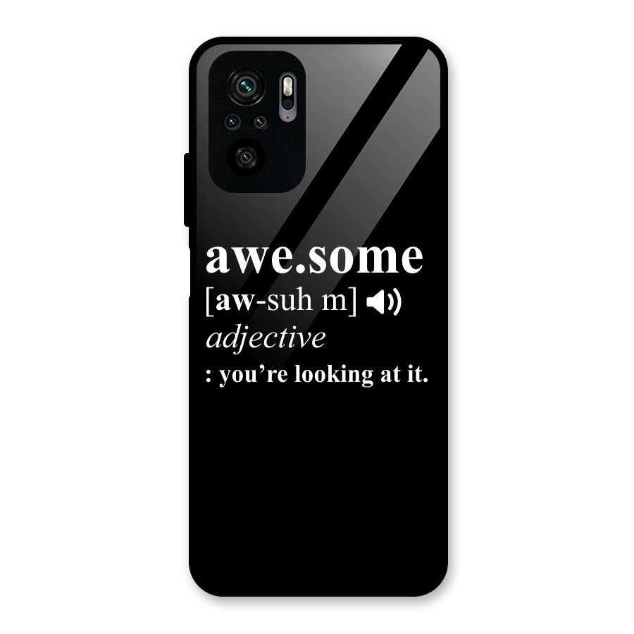 Awesome Looking at it Glass Back Case for Redmi Note 10S