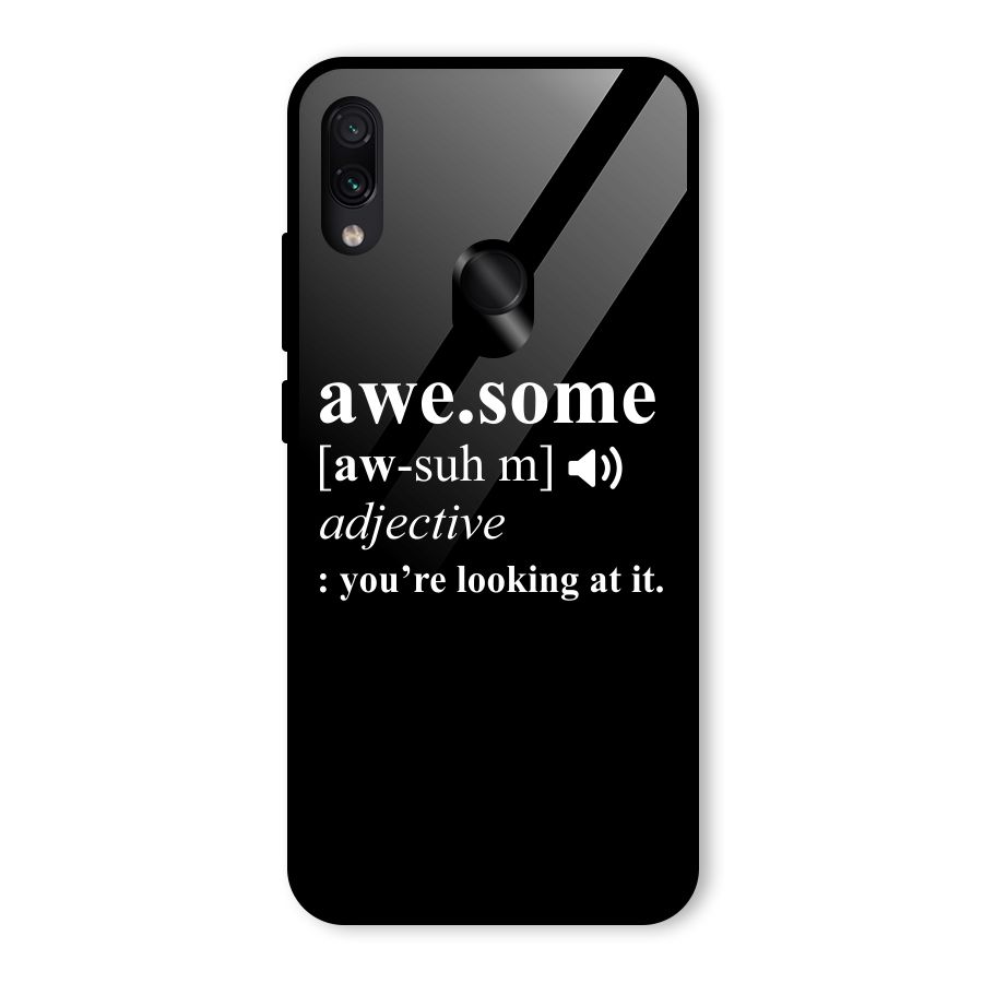 Awesome Looking at it Glass Back Case for Redmi Note 7S