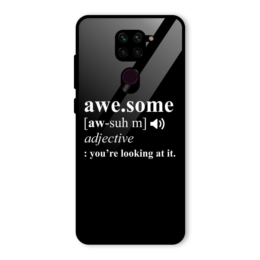 Awesome Looking at it Glass Back Case for Redmi Note 9