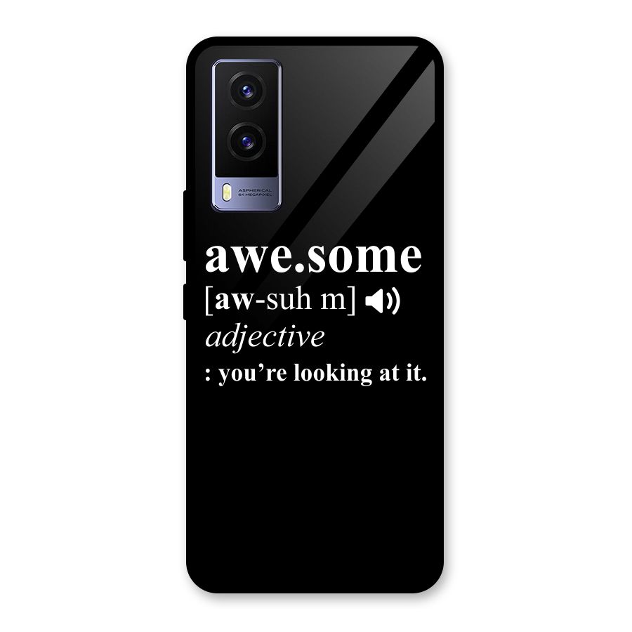 Awesome Looking at it Glass Back Case for Vivo V21e 5G