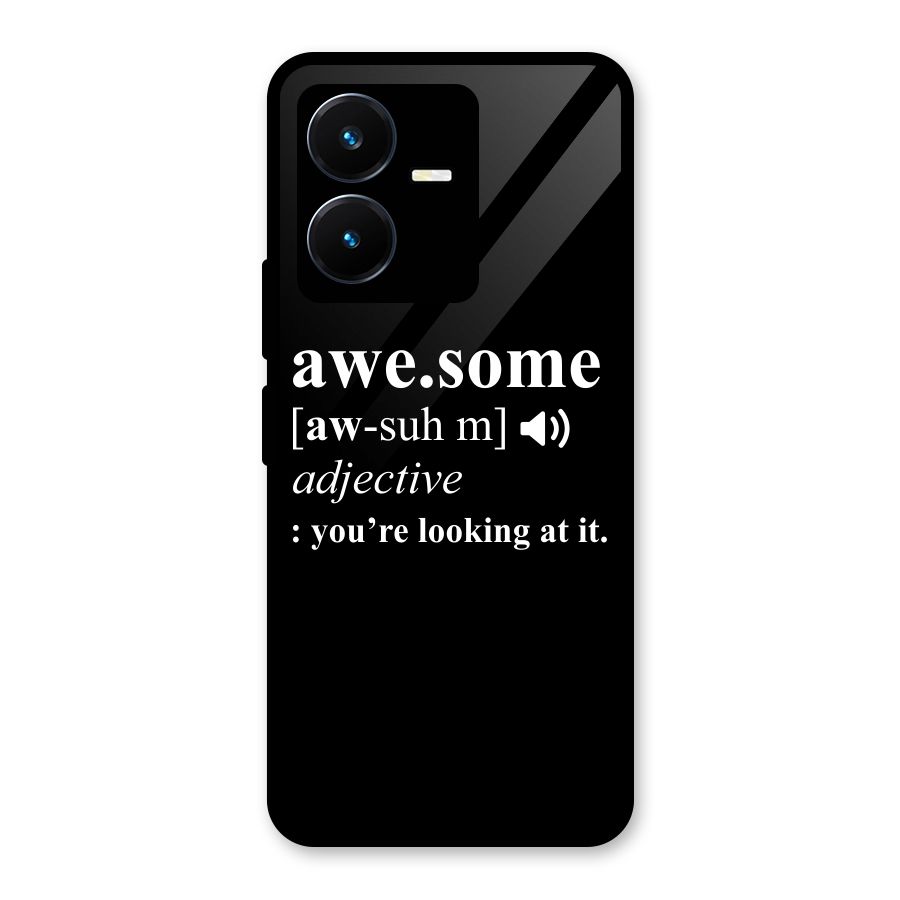 Awesome Looking at it Glass Back Case for Vivo Y22