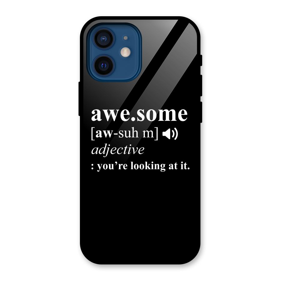 Awesome Looking at it Glass Back Case for iPhone 12 Mini