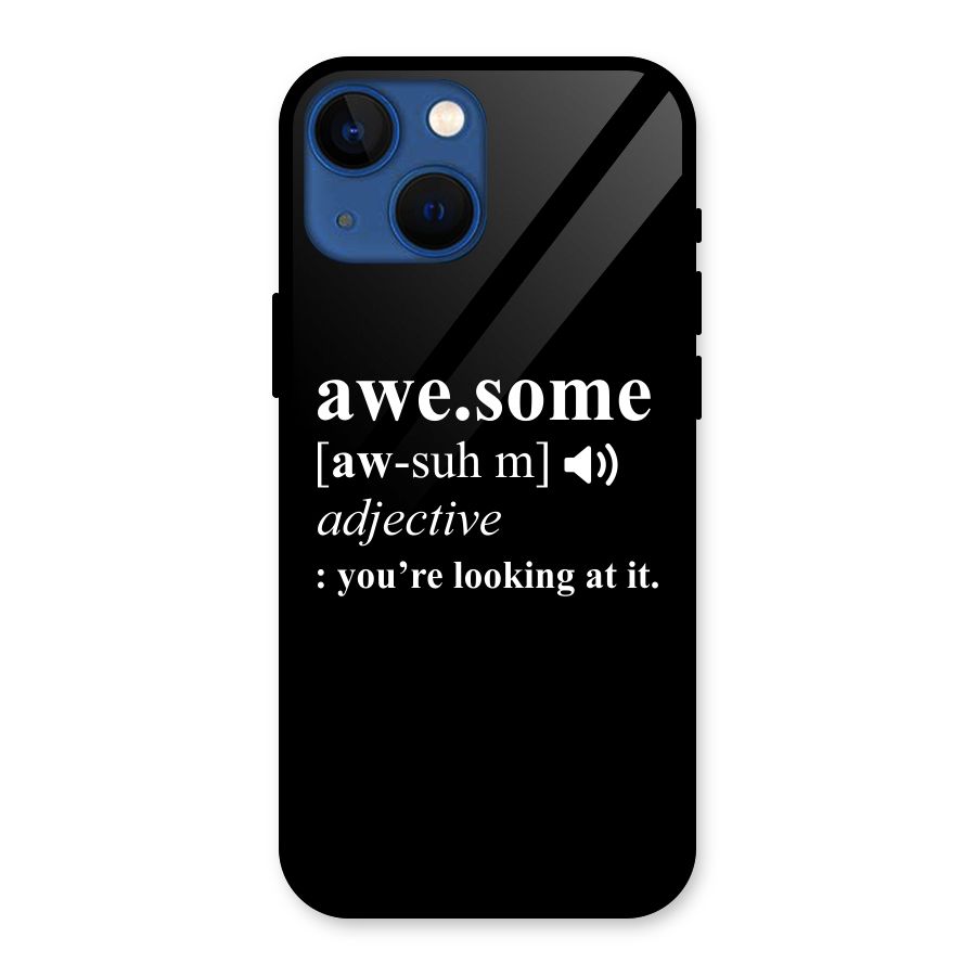 Awesome Looking at it Glass Back Case for iPhone 13 Mini