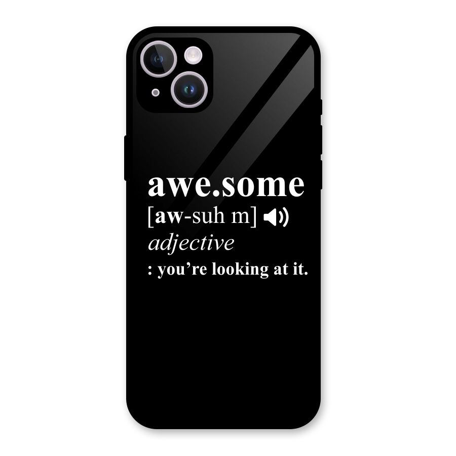 Awesome Looking at it Glass Back Case for iPhone 14 Plus