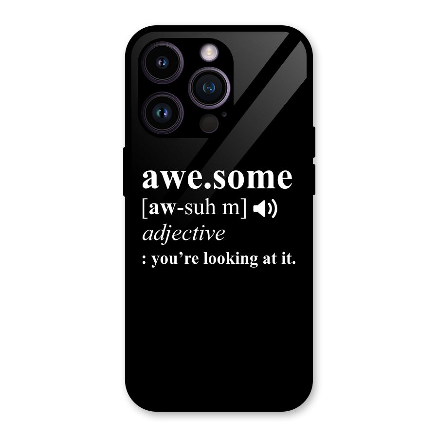 Awesome Looking at it Glass Back Case for iPhone 14 Pro