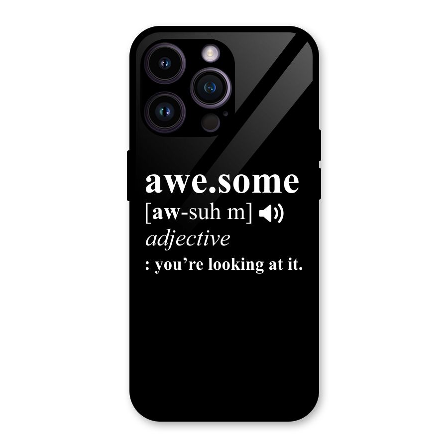 Awesome Looking at it Glass Back Case for iPhone 14 Pro Max